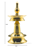 6 inch - Brass Lamp for Festivals, Rituals & Home Decor, Nilavilakku