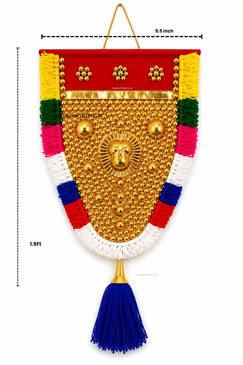 Handmade Kerala Nettipattam (Elephant Caparison) Wall Hanging | Traditional Kerala Home Décor